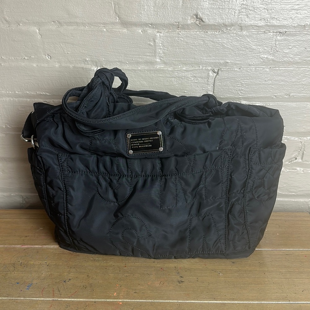 Marc by Marc Jacobs Crosby Nylon Quilted Diaper Bag, Black, Large